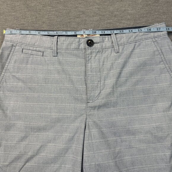 Original Penguin Pinstriped Flat-Front Mens Shorts Blue White Munsingwear Sz 34 - Picture 9 of 13